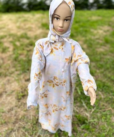 Boubou Fille Rose à Fleurs
