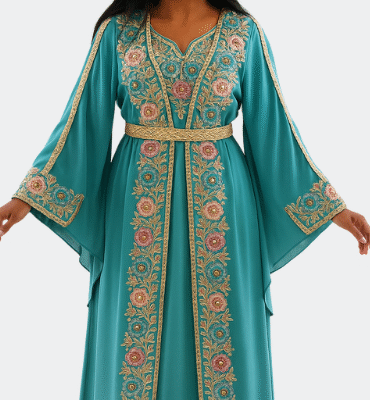 Boubou Bleu Royal à Motifs